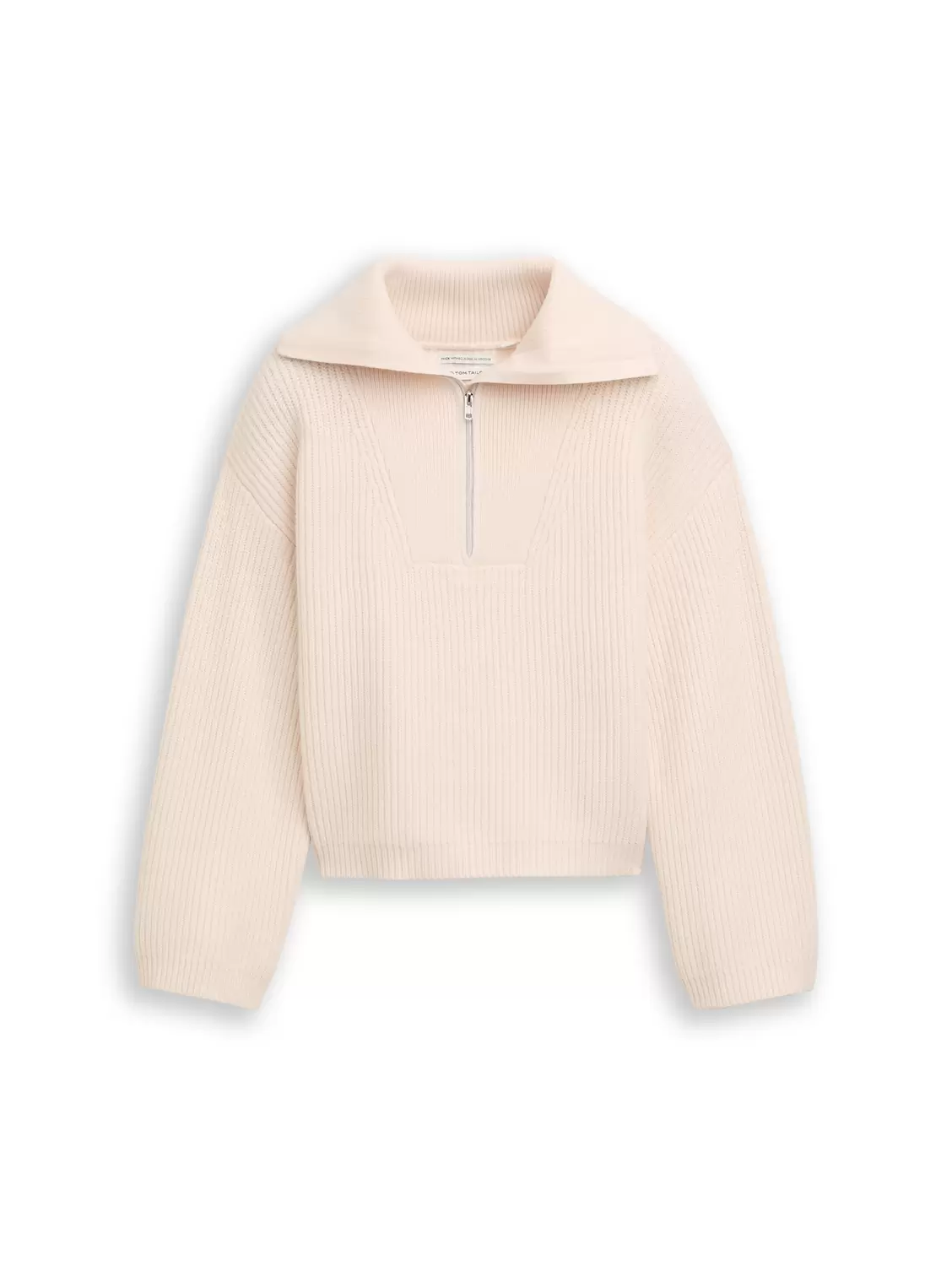 Cropped Troyer Strickpullover