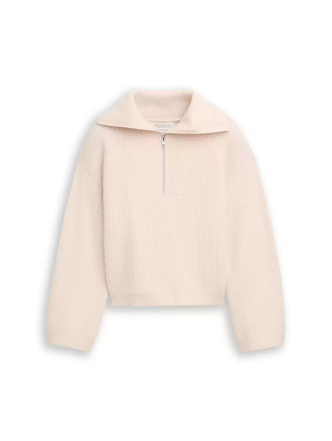 cropped knit troyer