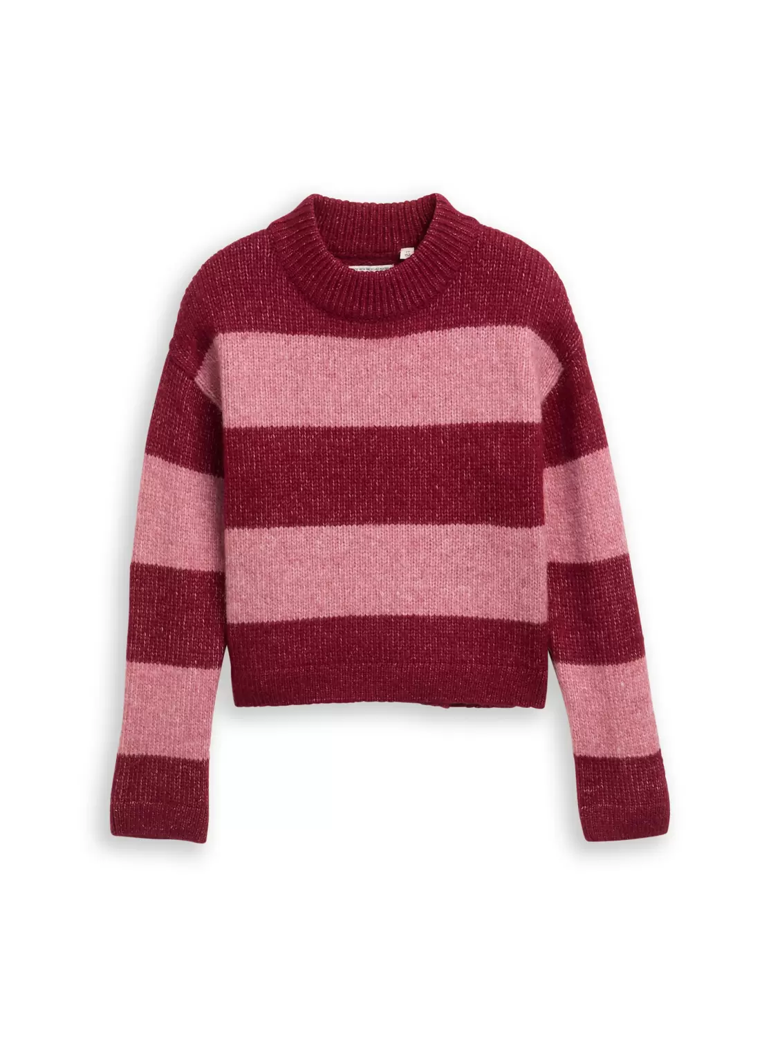 cropped striped pullover