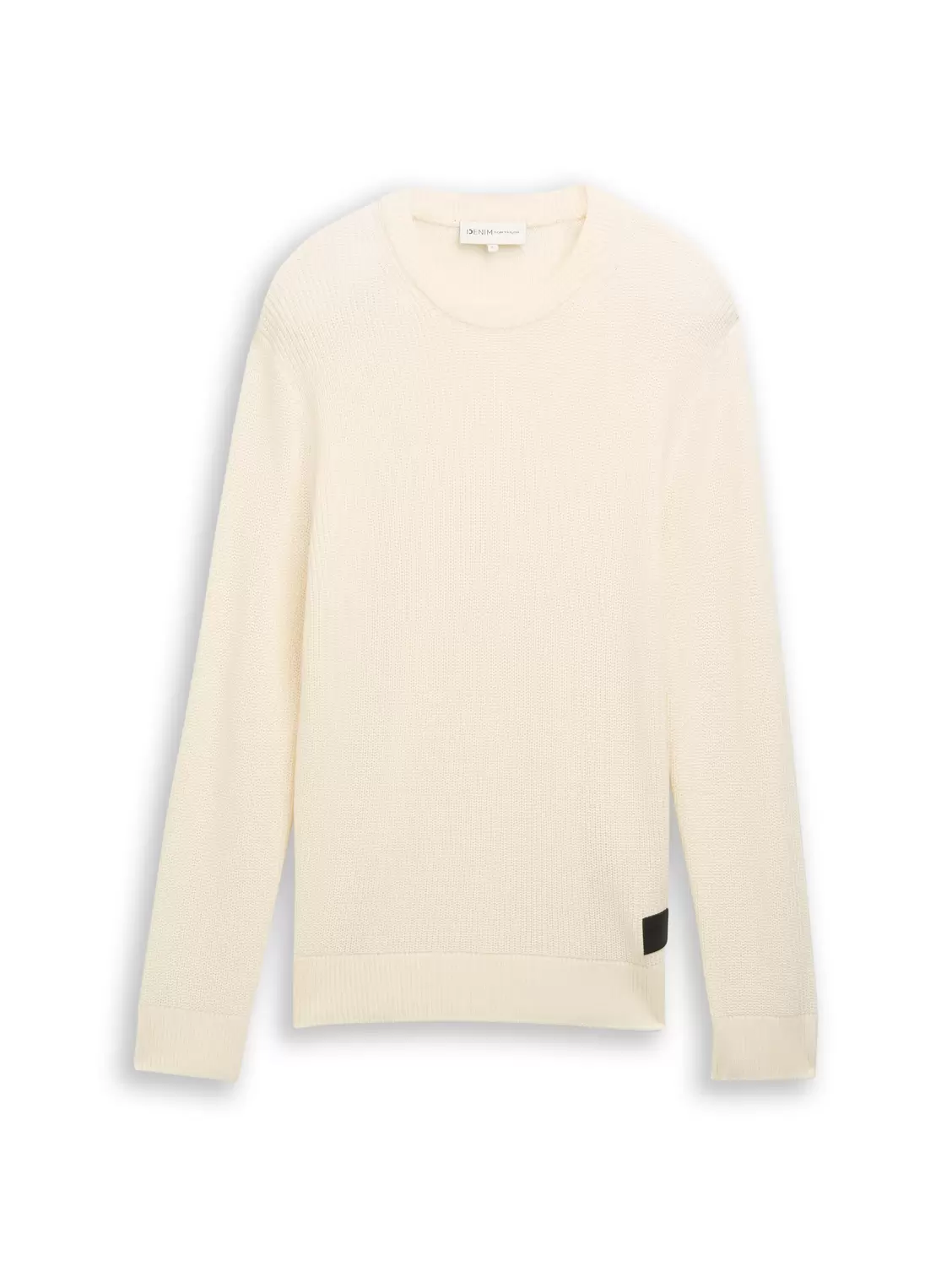 relaxed structure crew neck kn - 12906/Wool White