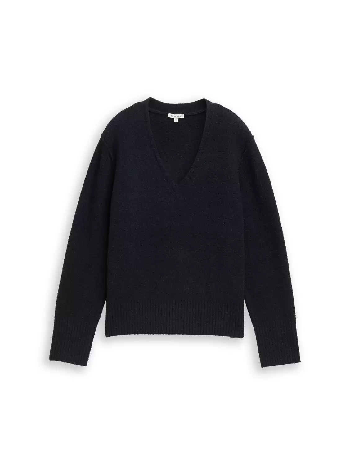 Knit boucle v-neck female