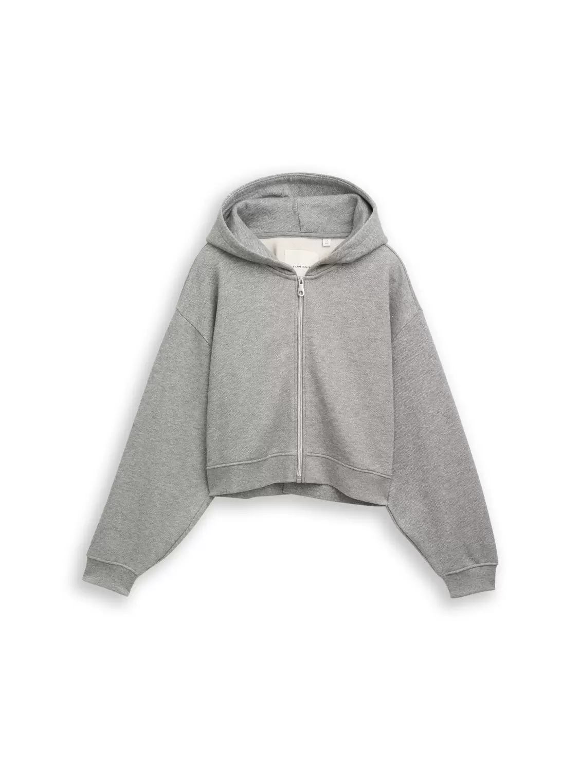 Cropped Hoodie Sweatjacke in Glitzer-Optik