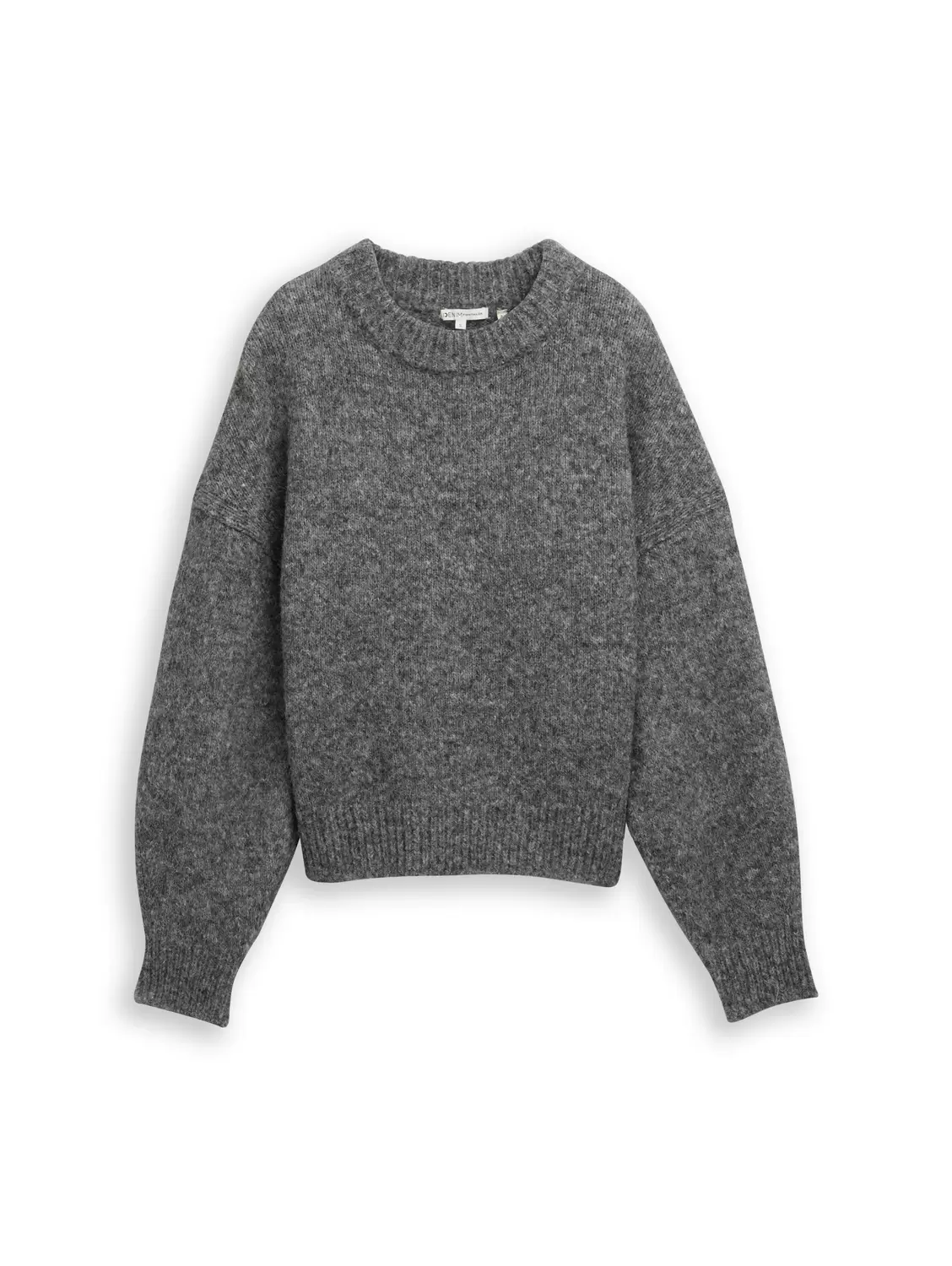 Knit hairy crew-neck pullover female