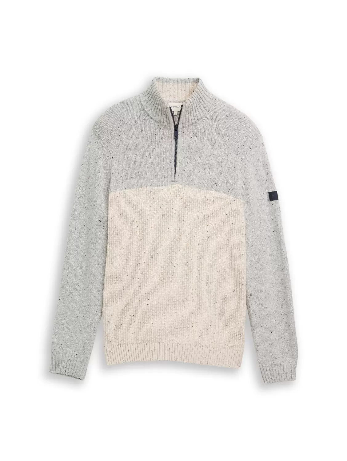 structured mix knit troyer