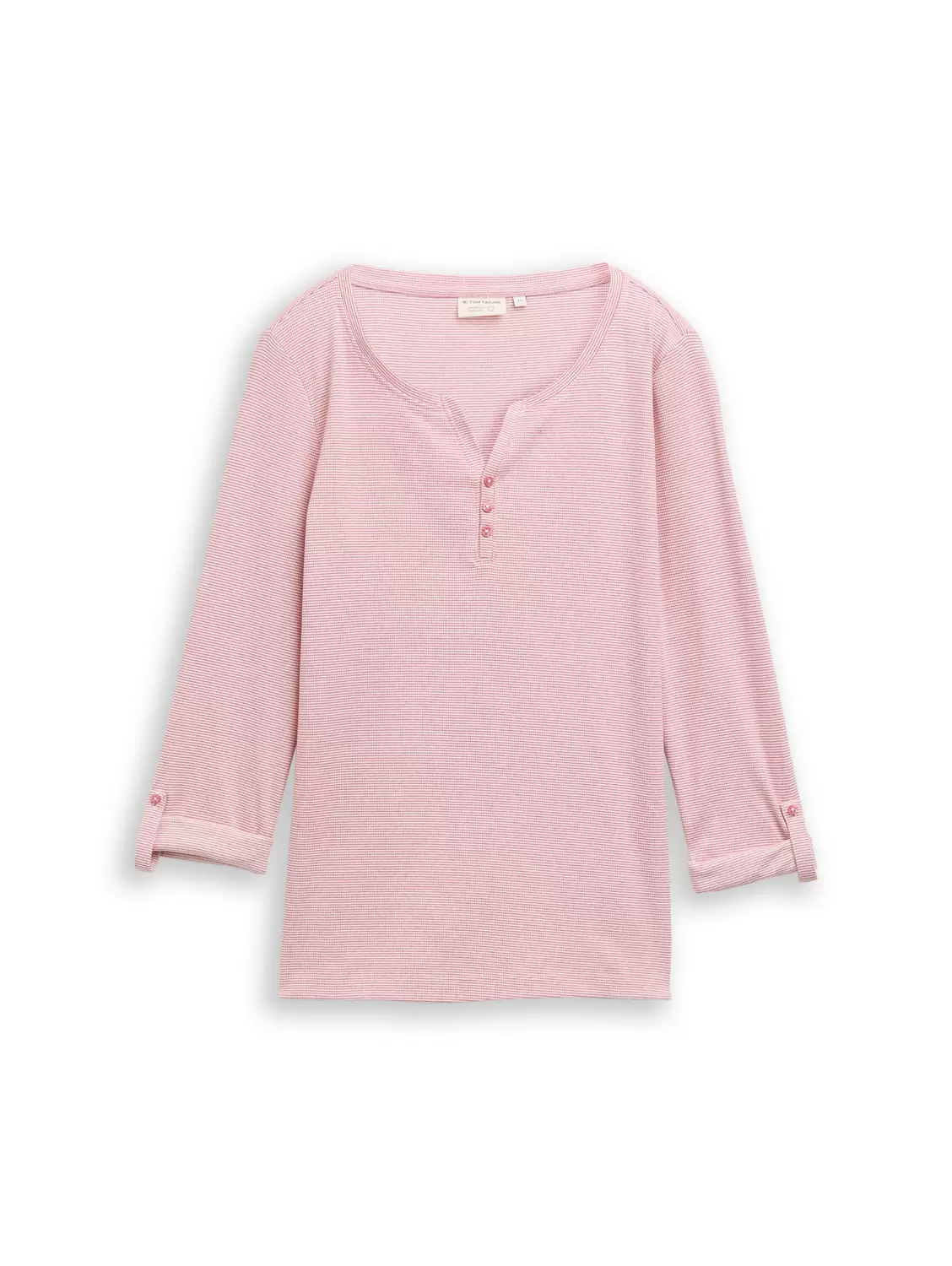 XXL T-shirt stripe henley female