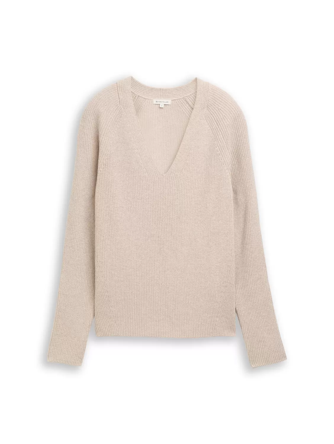 XL knit rib v-neck sweater female