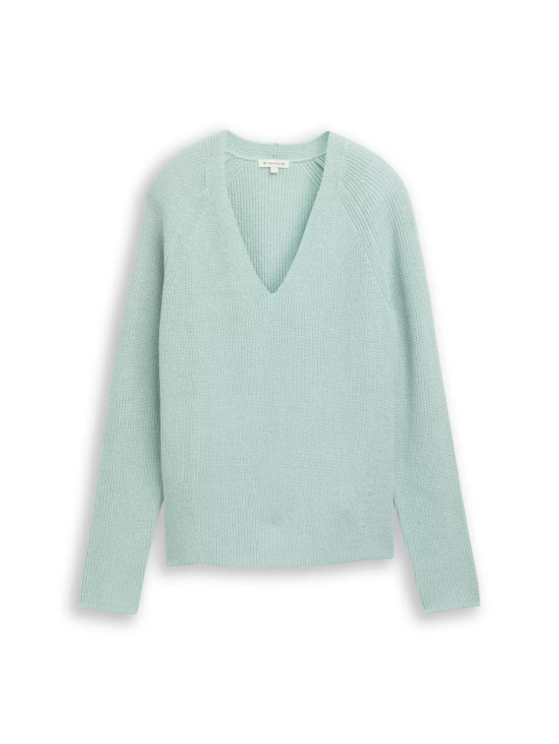 knit rib v-neck sweater