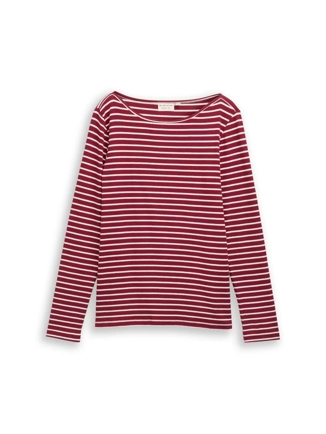 T-shirt striped boatneck