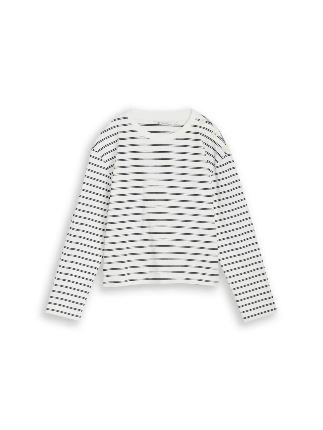 striped interlock T-shirt