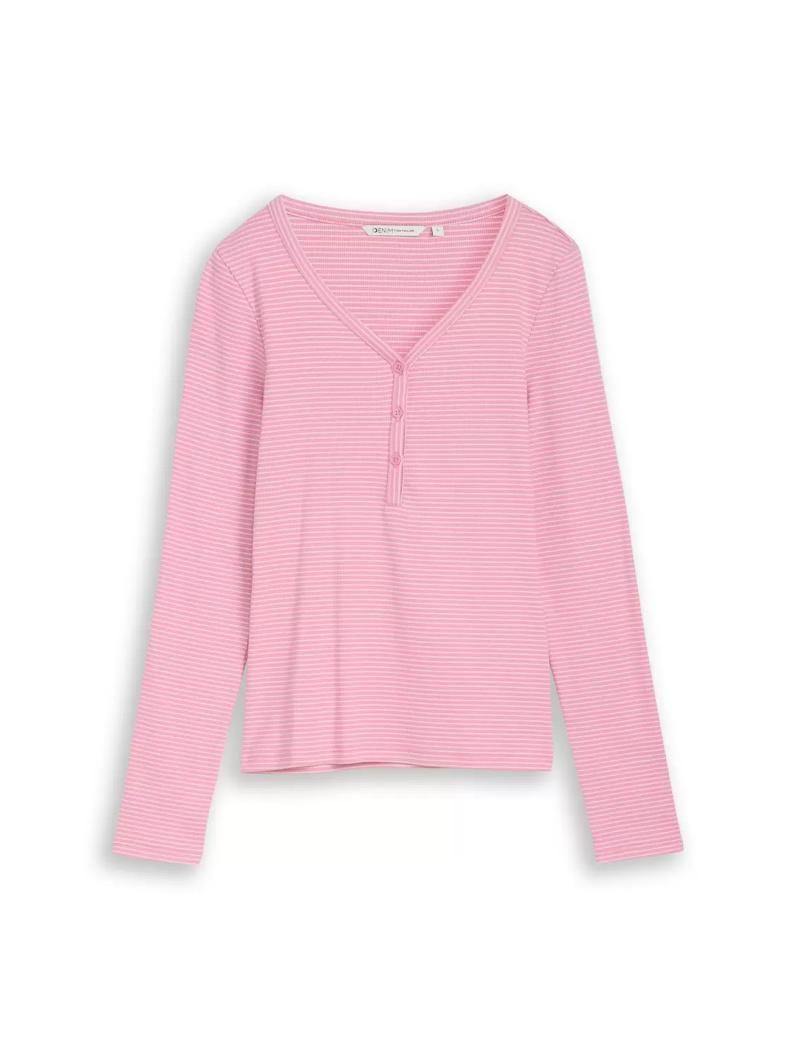 Striped henley T-shirt female