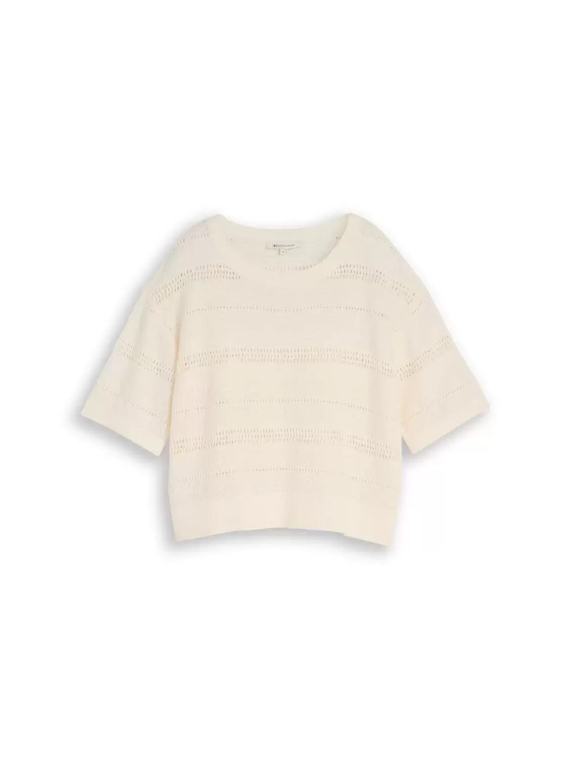 knit open structure pullover