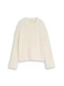 Relaxed Fit Strickpullover mit Lochmuster