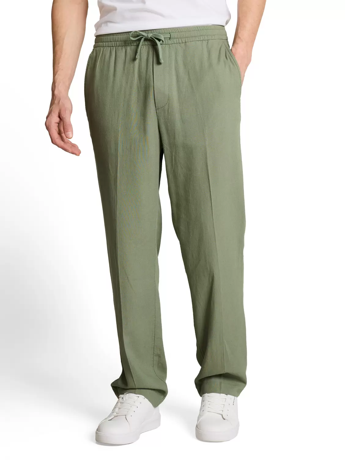 Loose viscose linen beach pant male