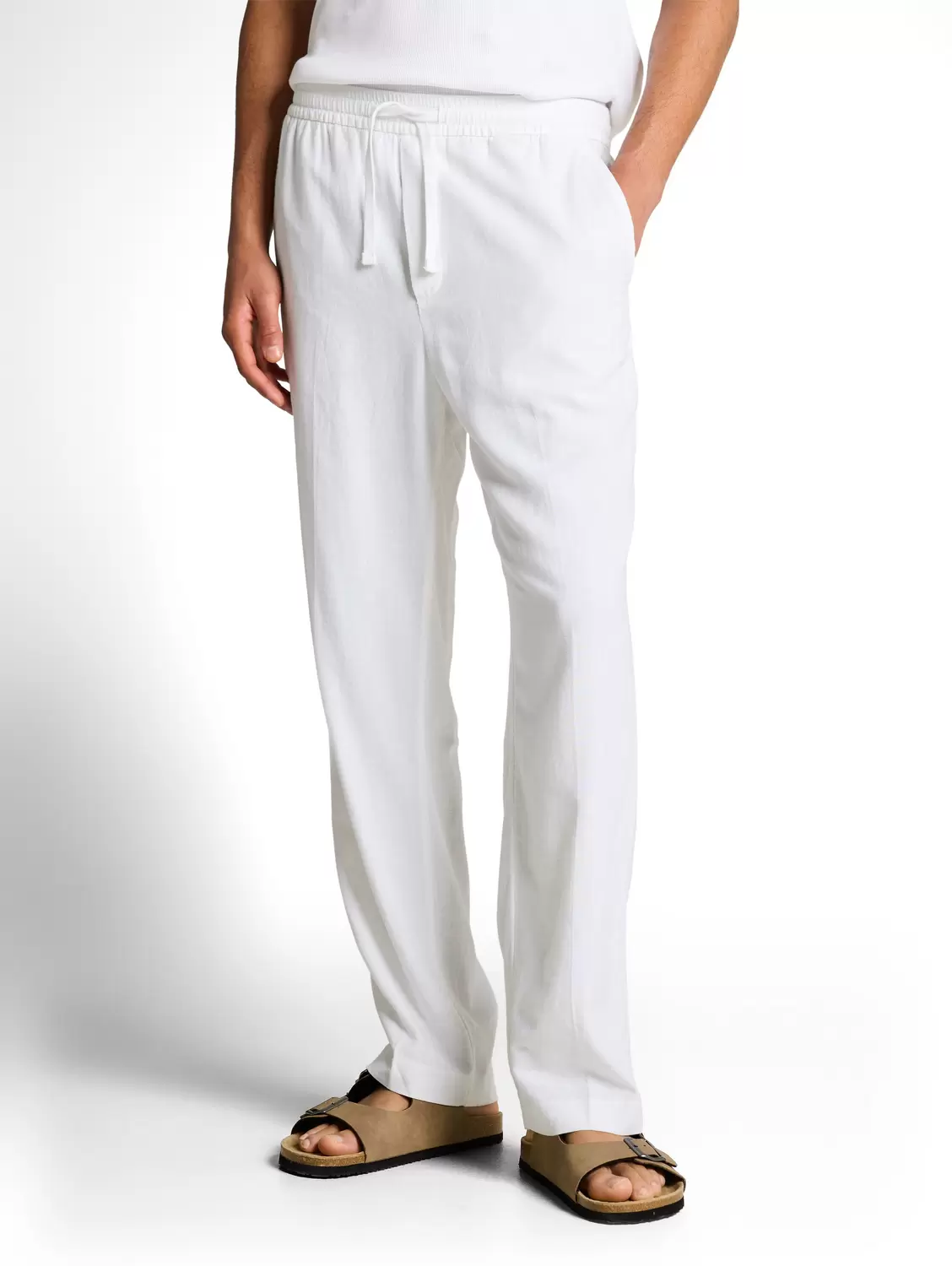 loose viscose linen beach pant