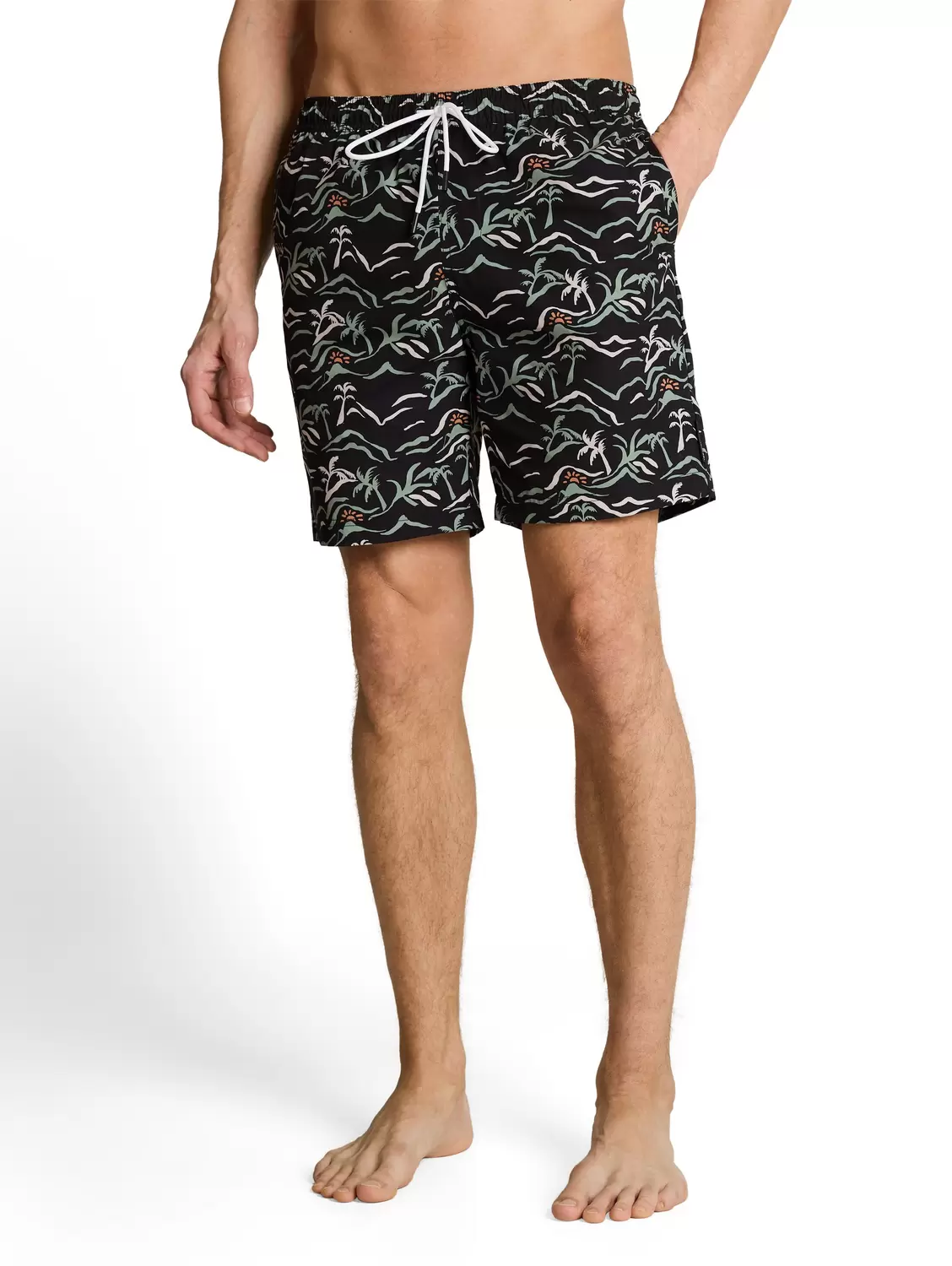 printed swim shorts