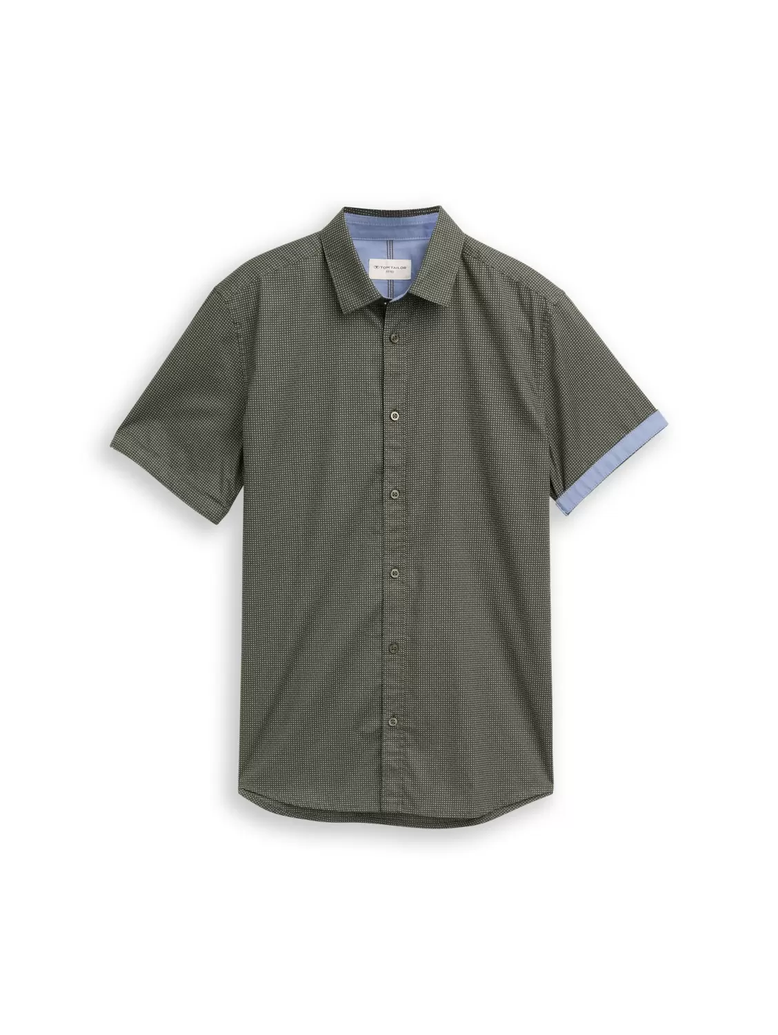 Fitted Kurzarmhemd mit Muster
