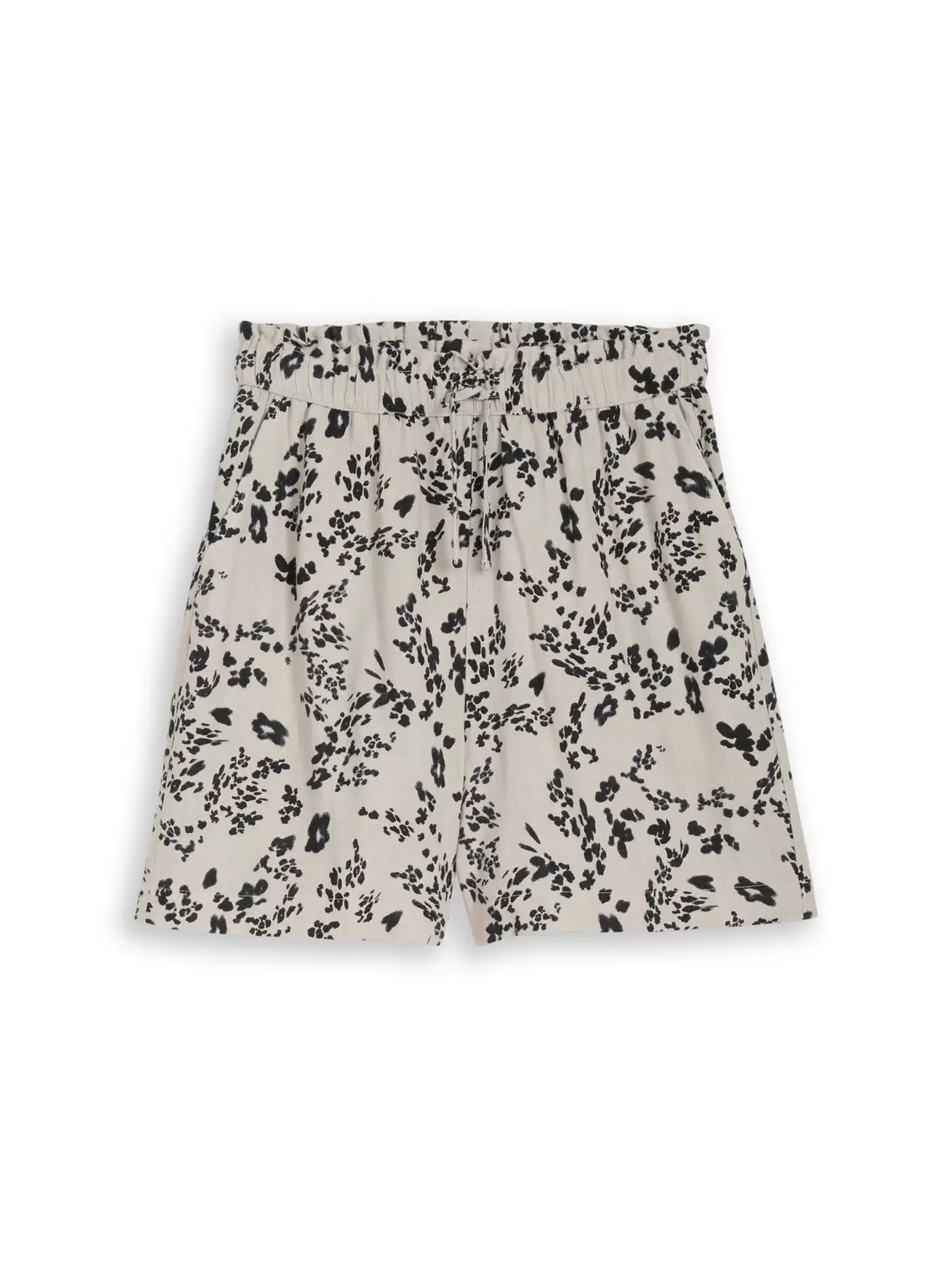 Loose fit linen shorts female