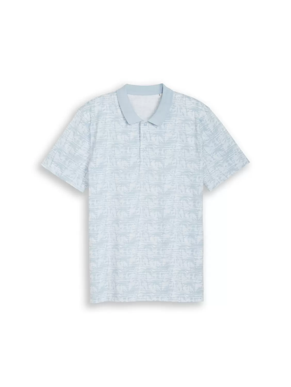 Jersey Poloshirt mit Palmenprint