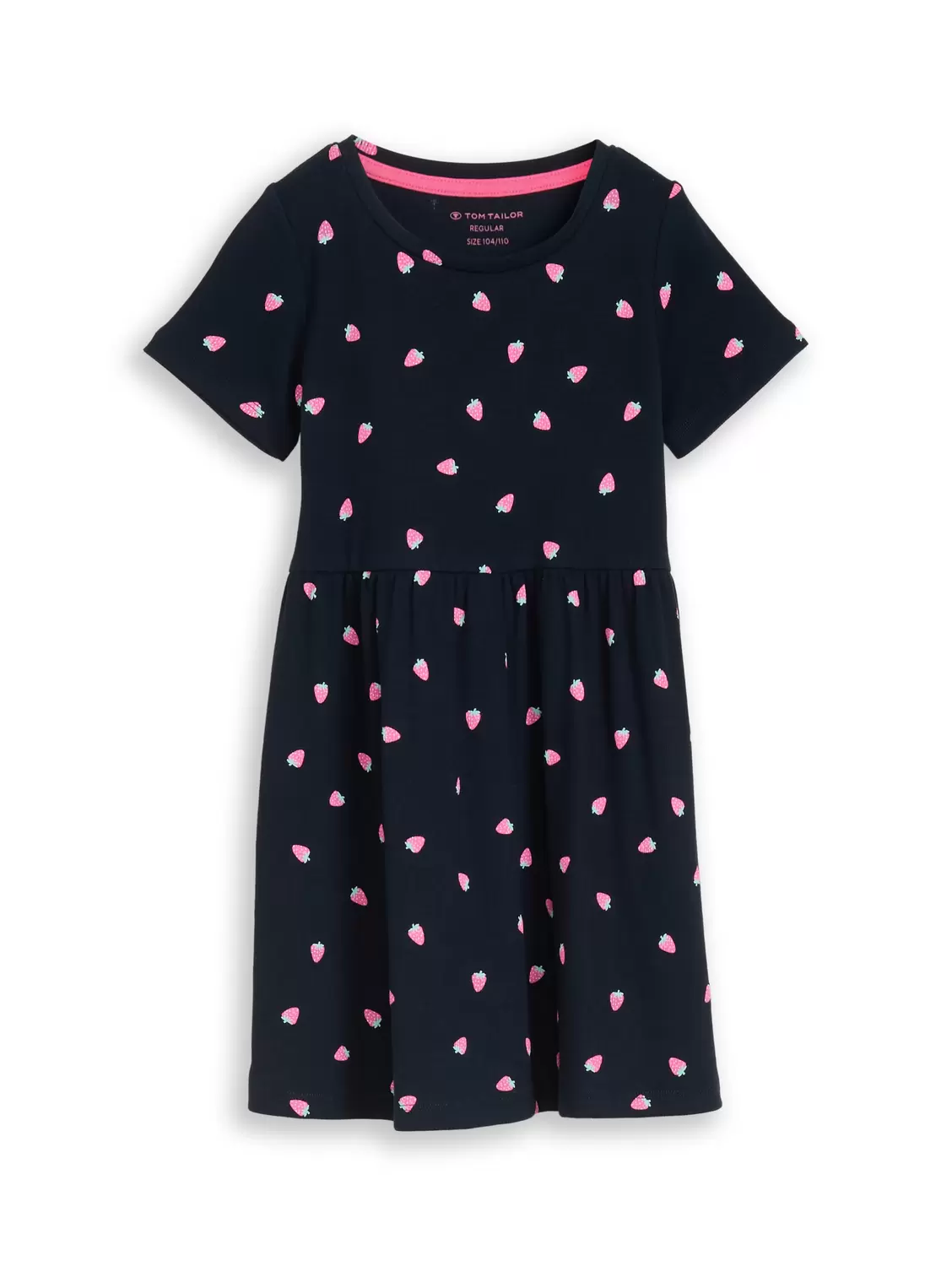 all over printed rib dress