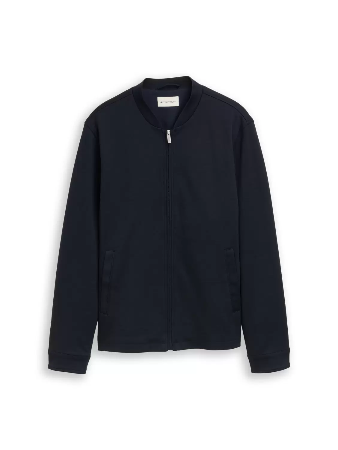 Piqué Bomberjacke mit Eingriffstaschen