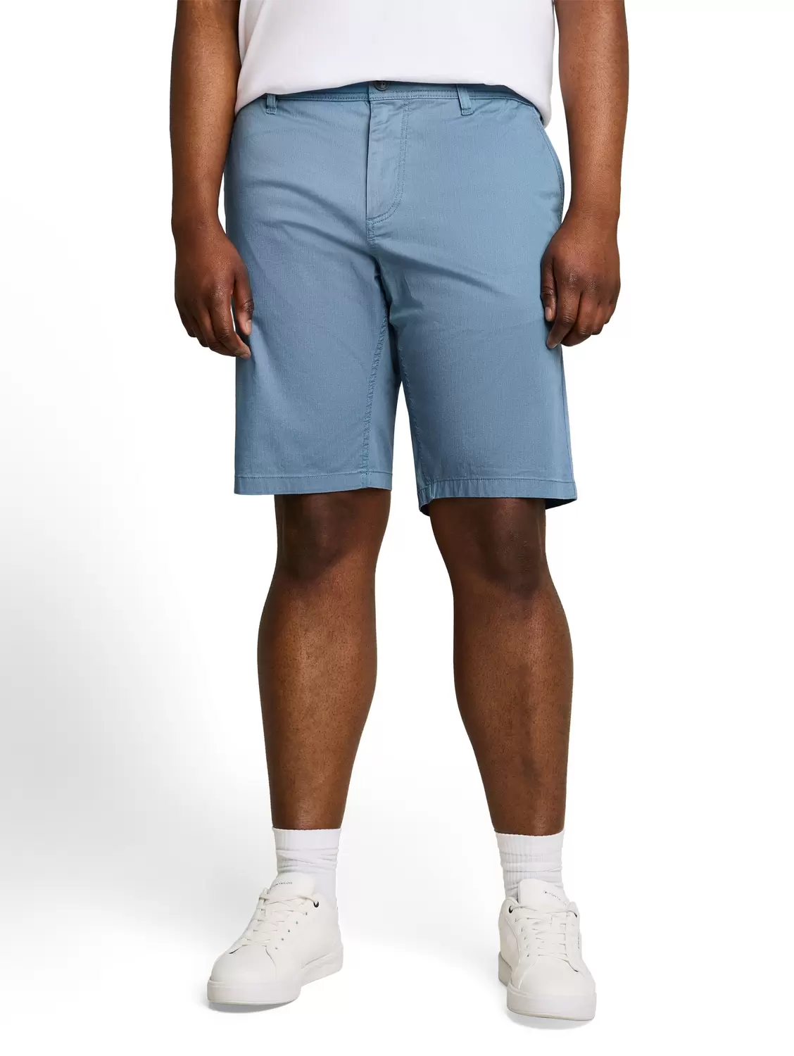 Plus slim printed chino shorts male