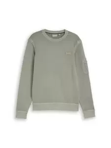 garment dyed crew-neck sweatsh