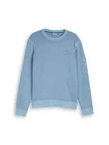 garment dyed crew-neck sweatsh