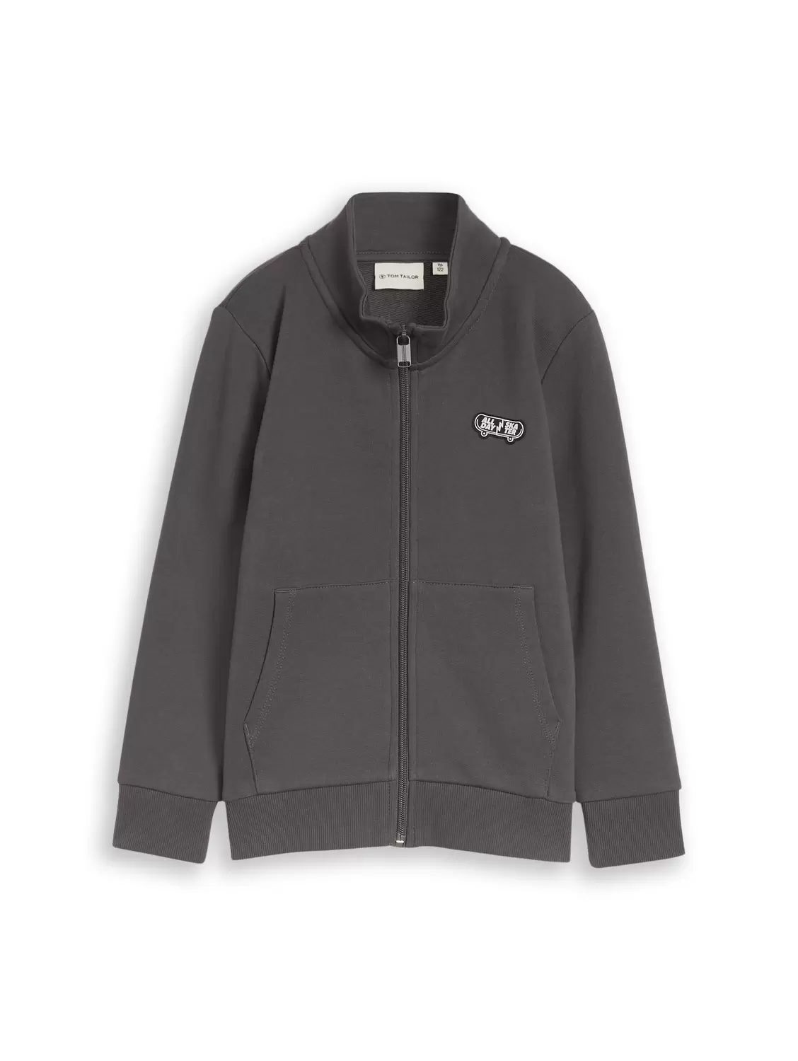 badge sweat jacket