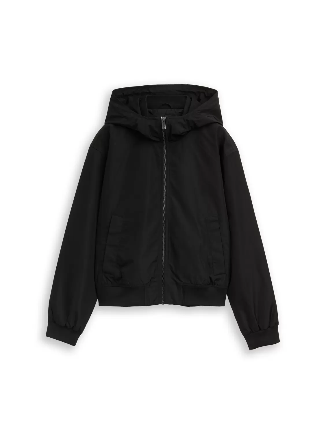 hooded blouson jacket