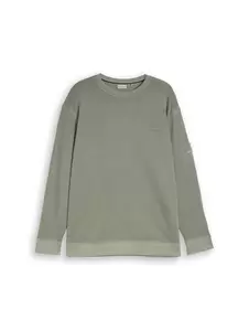 plus garment dyed crew-neck sw