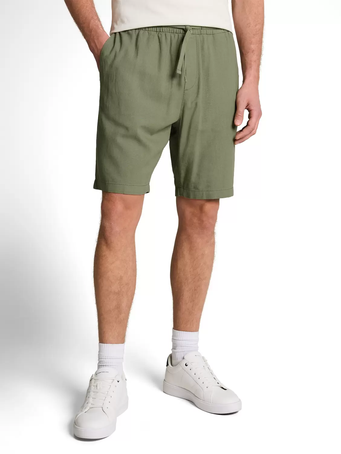Relaxed viscose linen beach sh male