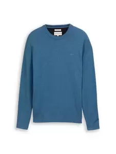basic crewneck knit - 39403/marine blue melange