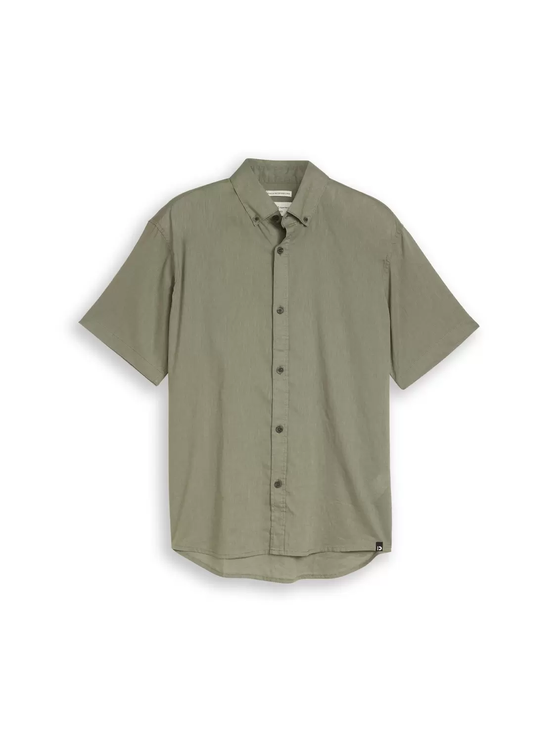 Relaxed Fit Kurzarmhemd mit Leinenanteil