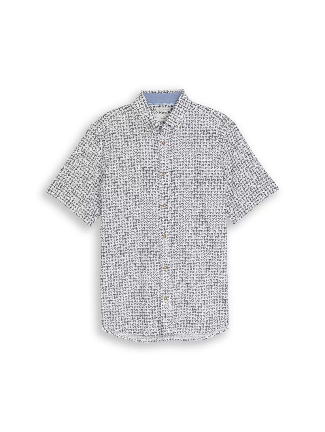 Printed cotton linen shirt male