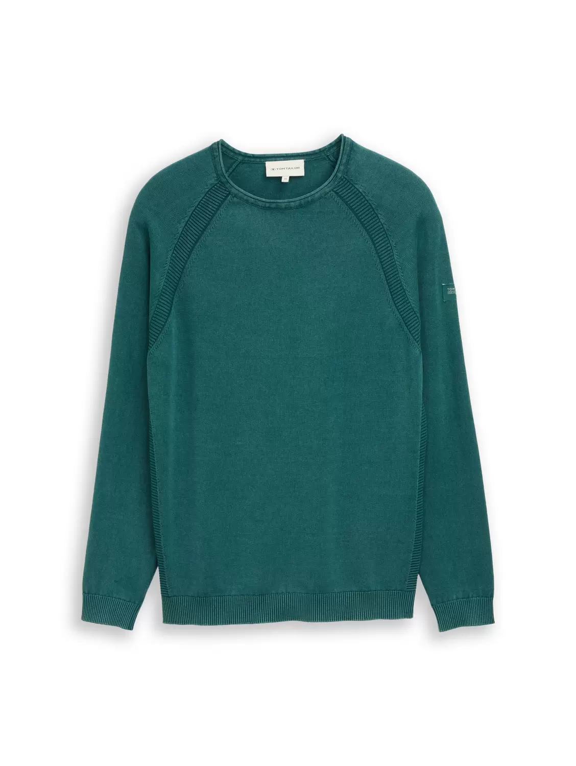 Acid wash knit pullover male