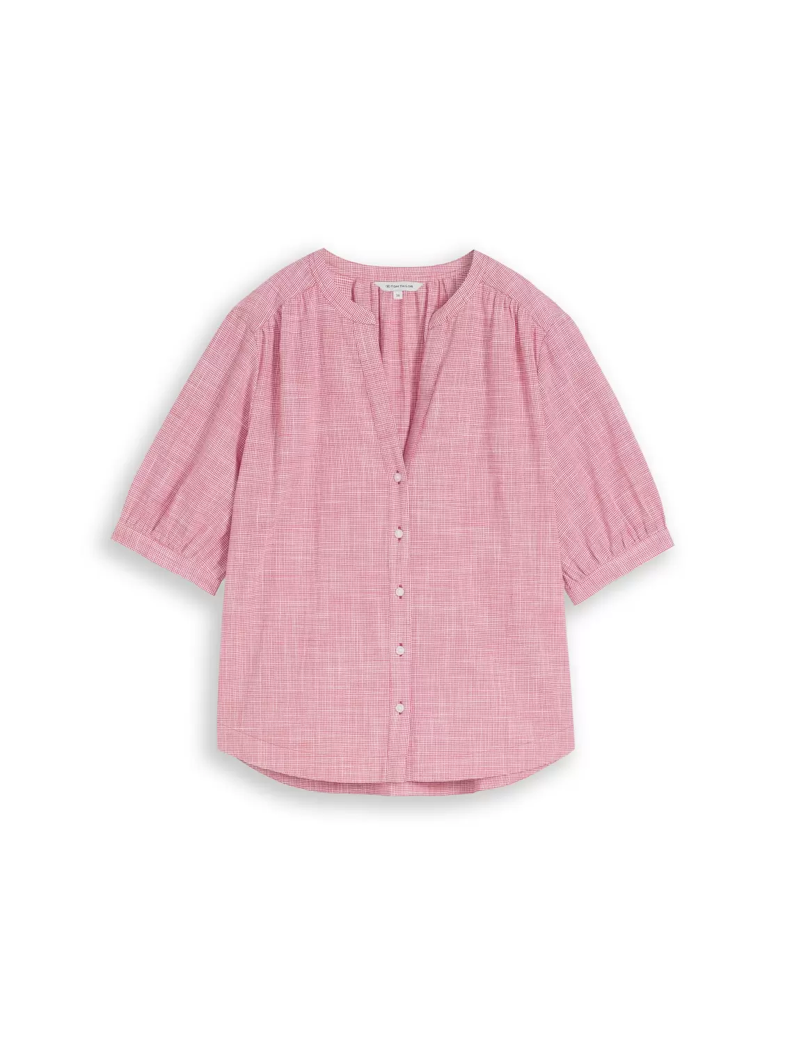 Blouse shortsleeves slub struc female