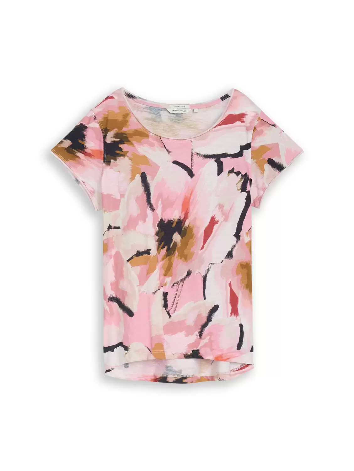 T-shirt slub jersey wide crew female