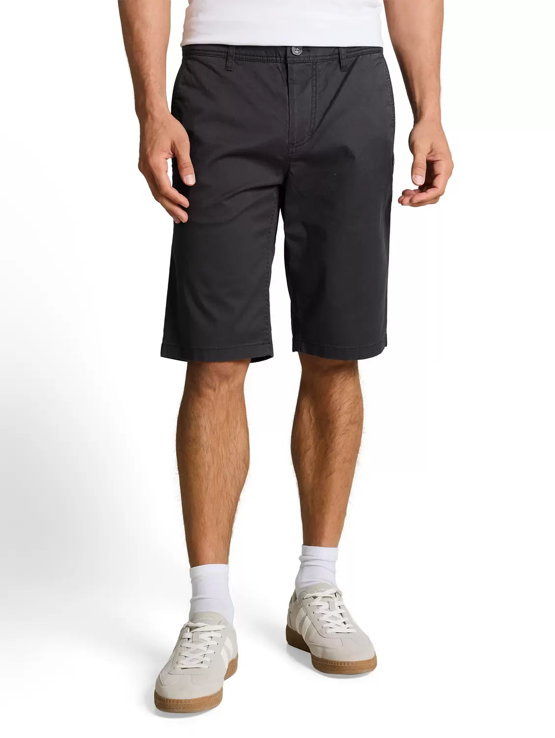 Slim printed chino shorts male