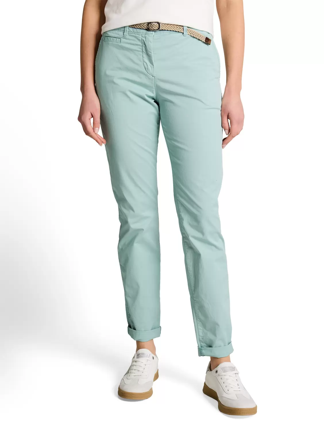 Slim Chino Hose mit Gürtel