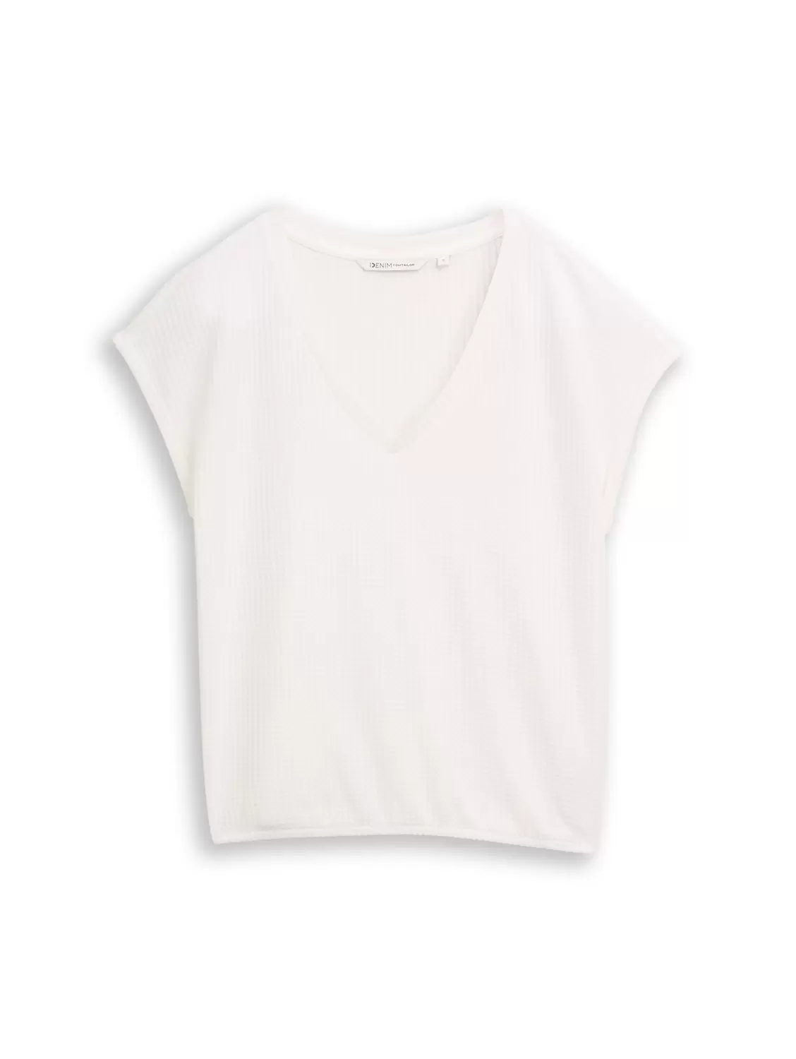 structured V-neck T-shirt