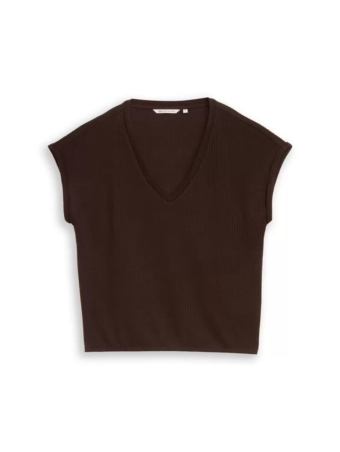structured V-neck T-shirt