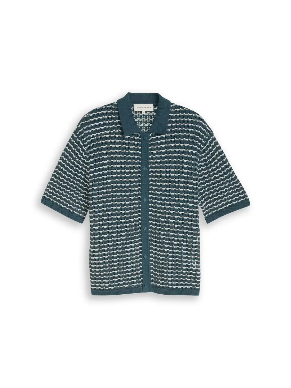 Strick-Poloshirt mit Lochmuster