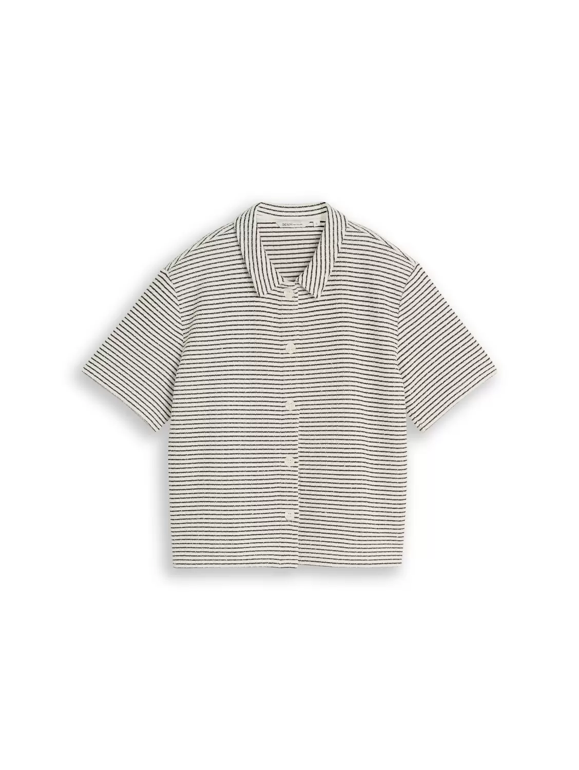 structured polo sweatshirt
