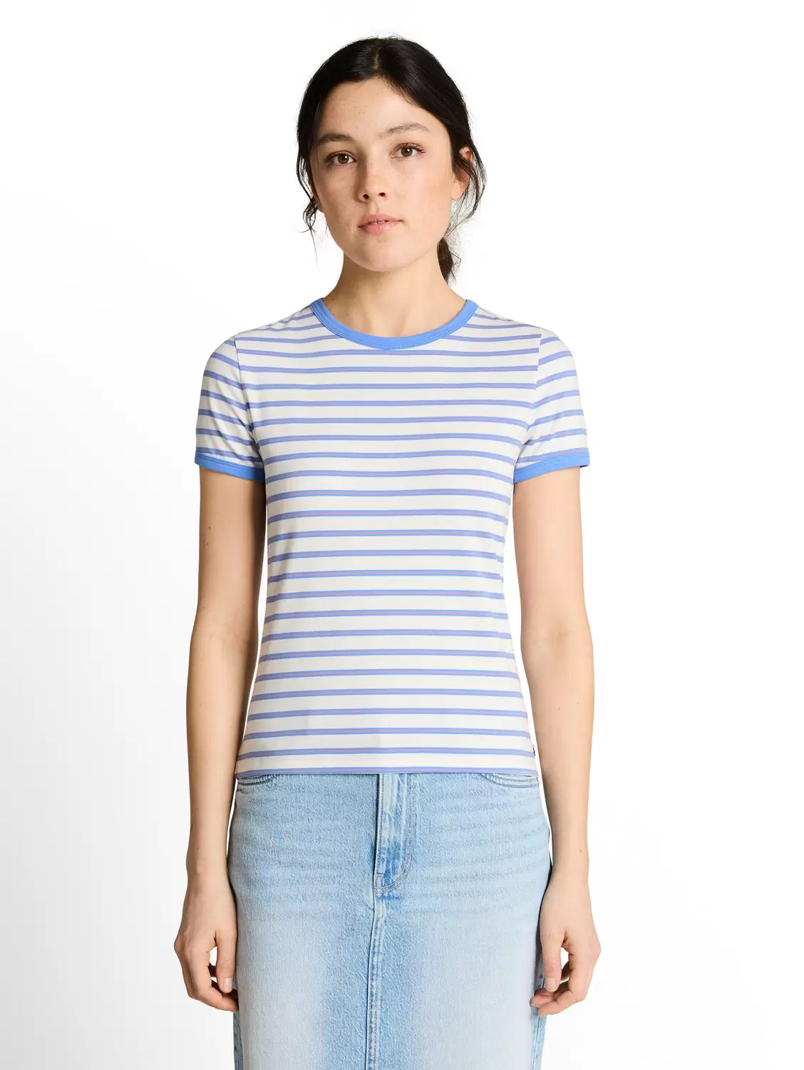 Slim Fit T-Shirt mit Streifen