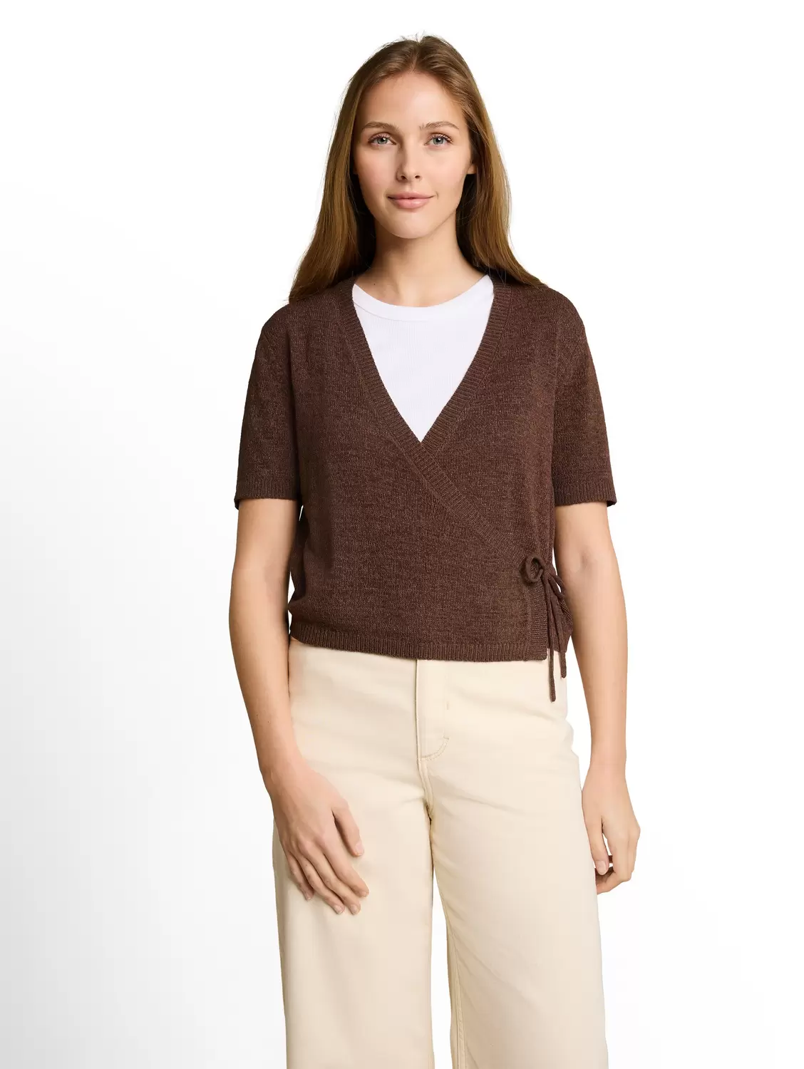Knit wrap cardigan female