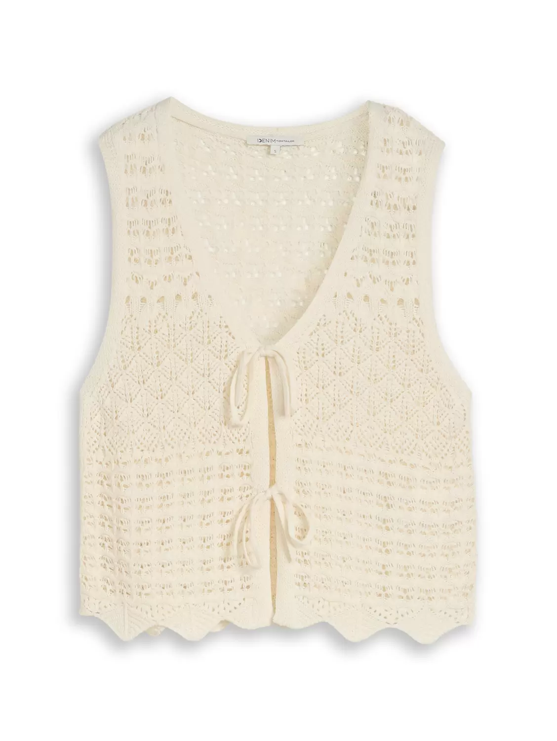 Strickwesten mit Lochmuster
