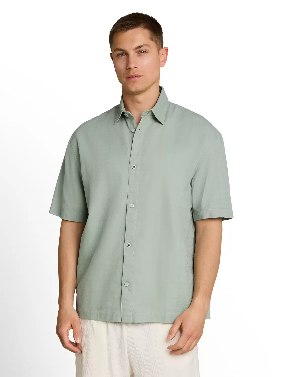 XL loose structured shirt male