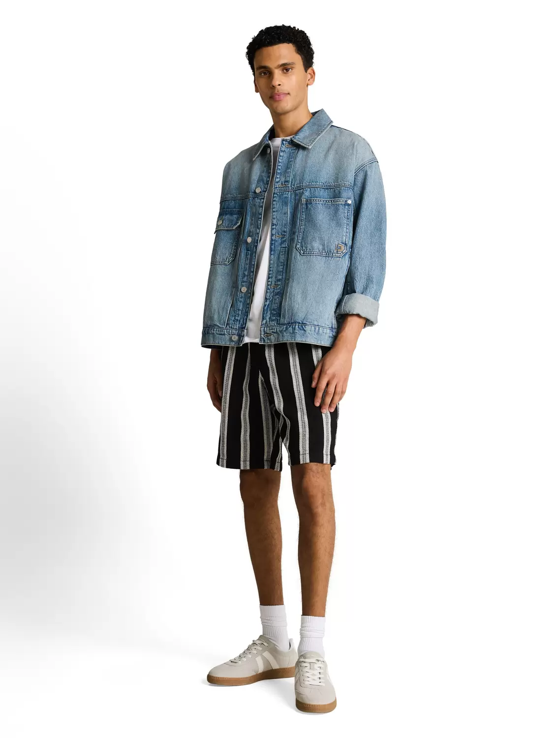 Relaxed Fit Shorts mit Streifenmuster