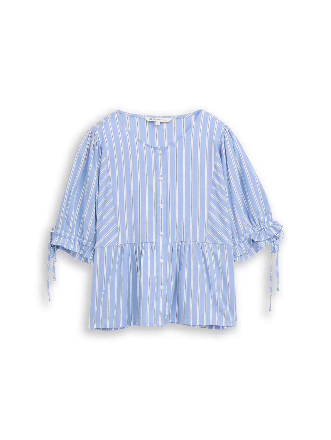 Blouse with sleeve ribbon deta female