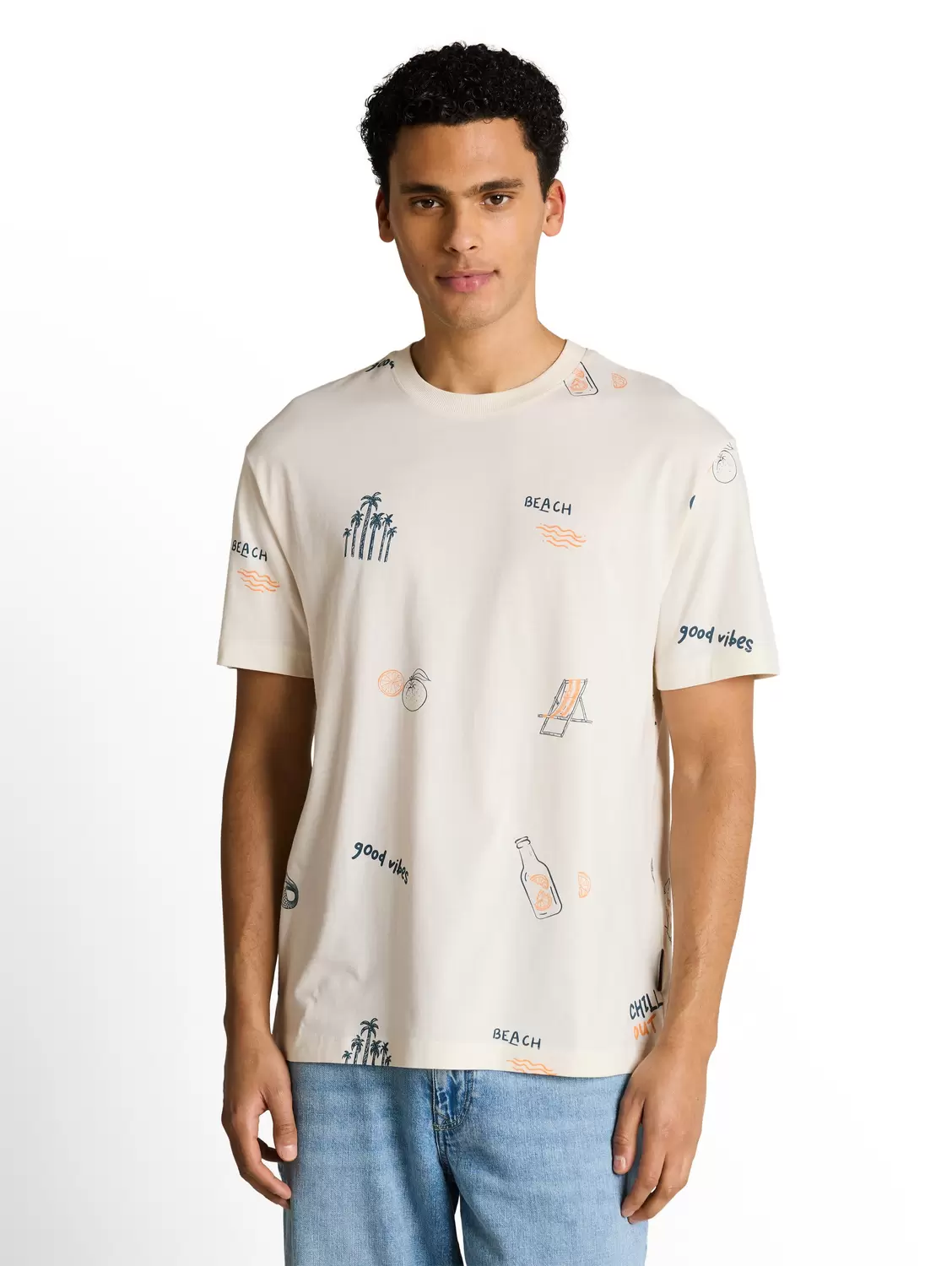 Relaxed Fit T-Shirt mit Allover-Print